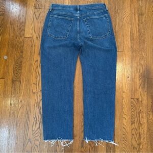 Rag & Bone Harlow Mid-Rise Ankle Straight Ankle Blue Jeans